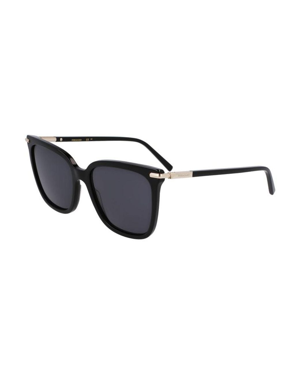Ferragamo Black Frame And Lens Sunglasses
