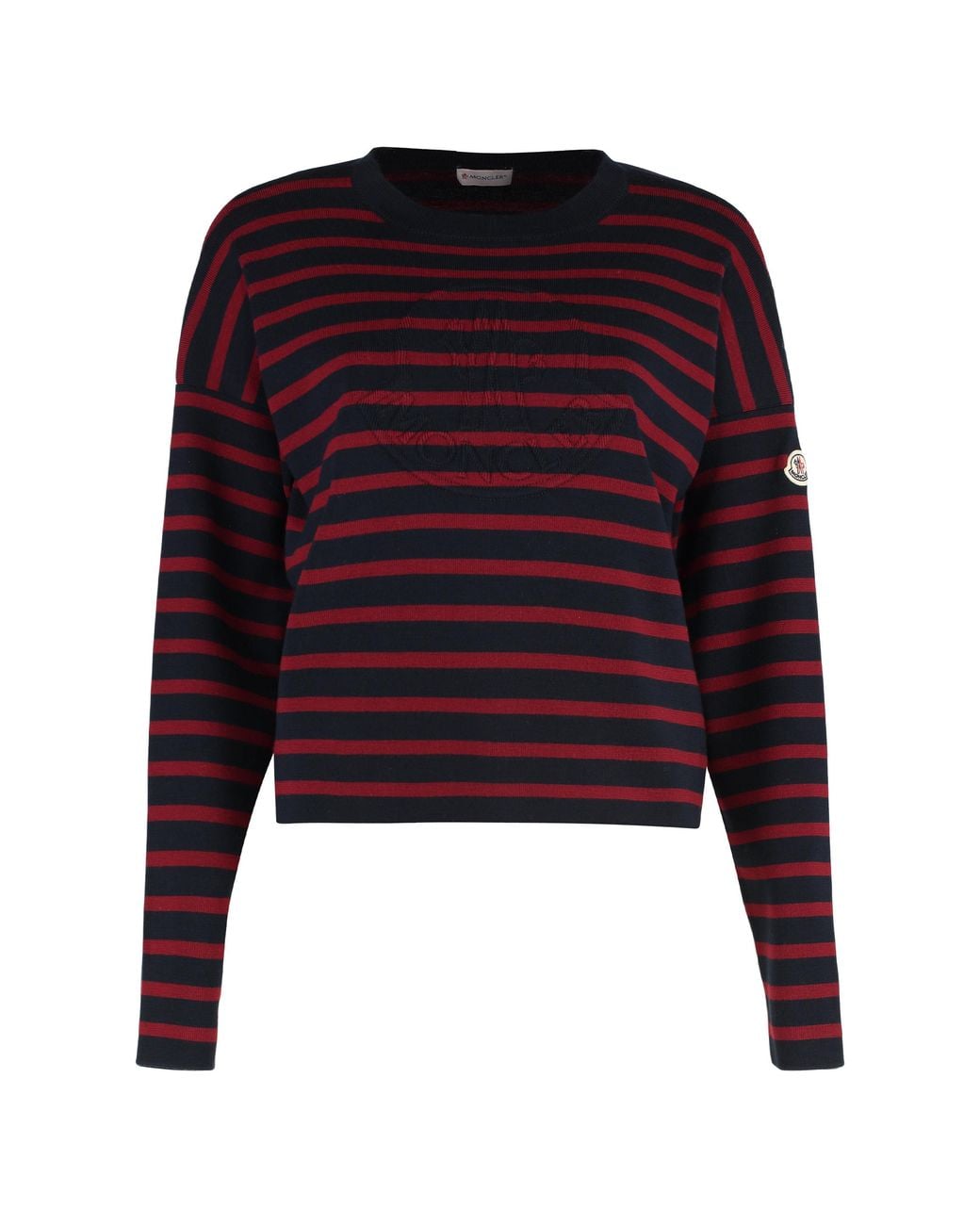 Moncler Red Crew-Neck Virgin Wool Sweater
