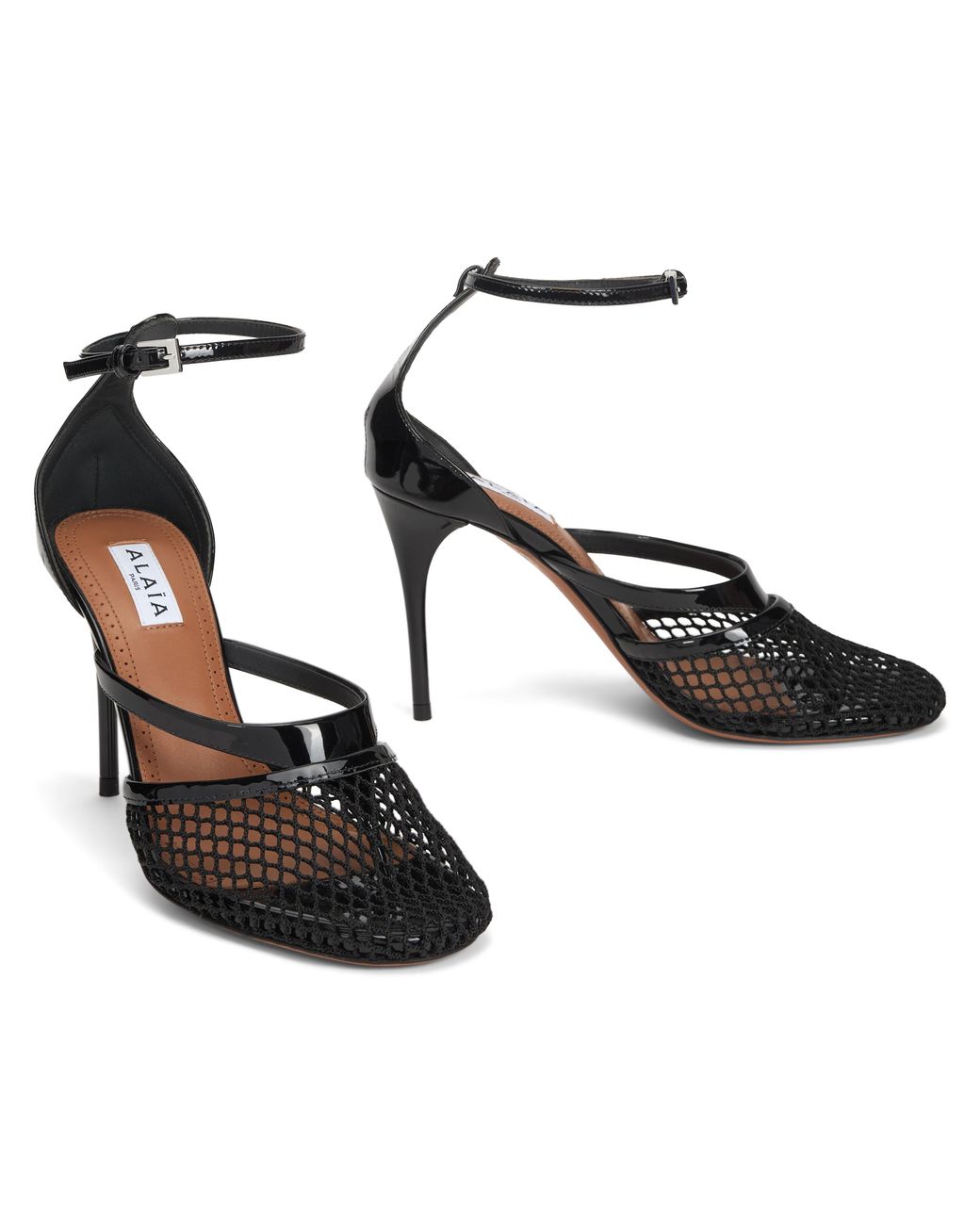 Alaïa Black Alaïa Mesh-Panel Calfskin Pump
