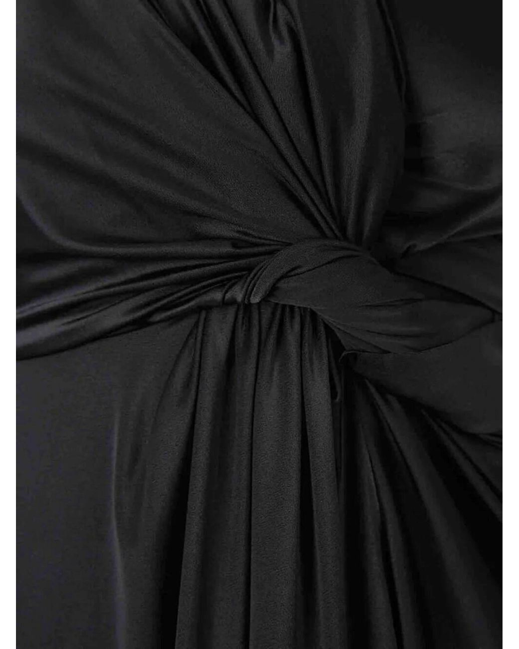 Balenciaga Black Asymmetrical Dress Stretch Fabric Polyamide