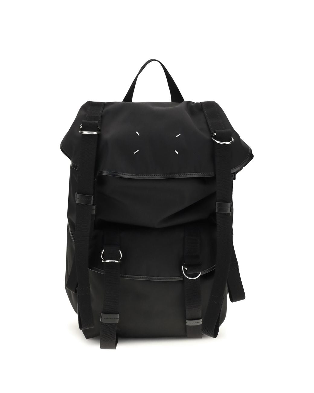 Maison Margiela Black High Tech Medium Backpack Nylon for men