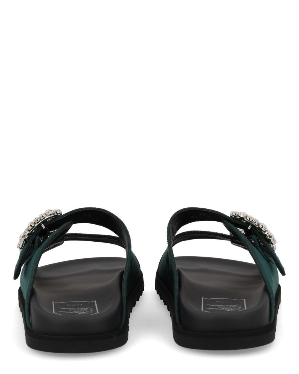 Roger Vivier Green Roger Vivier Slidi Viv Sandal