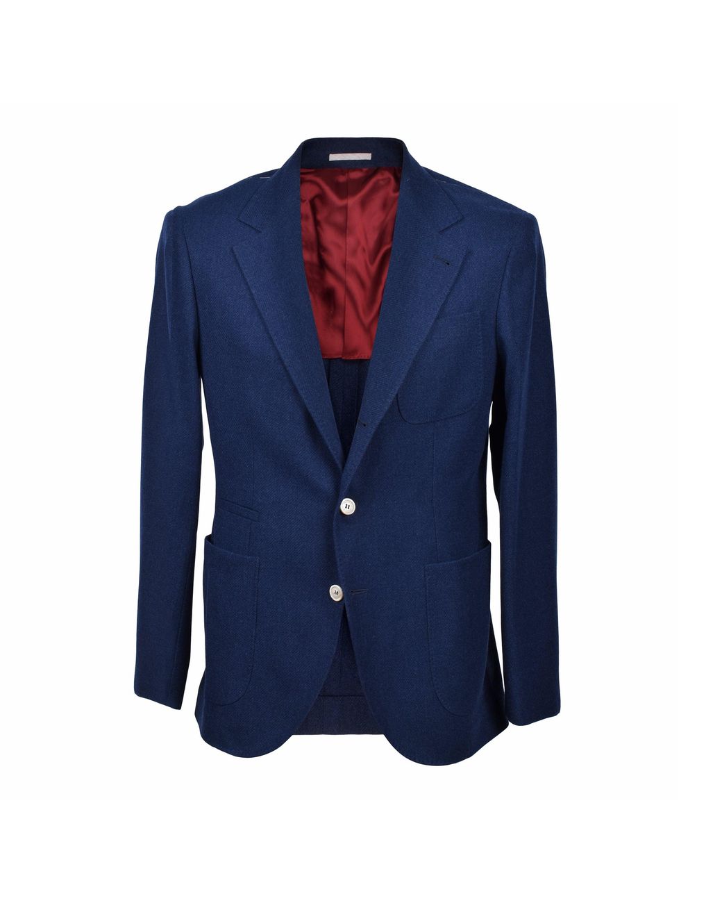 Brunello Cucinelli Blue Wool Silk Blazer Clothing for men