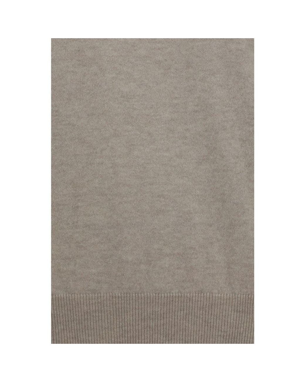 Brunello Cucinelli Gray Cashmere Sweater Clothing