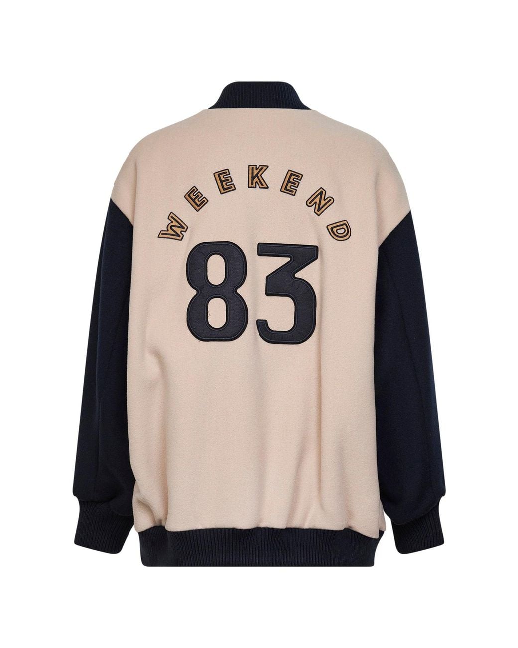 Weekend by Maxmara Natural Double-Faced Wool Bomber Jacket Virgin Puffer