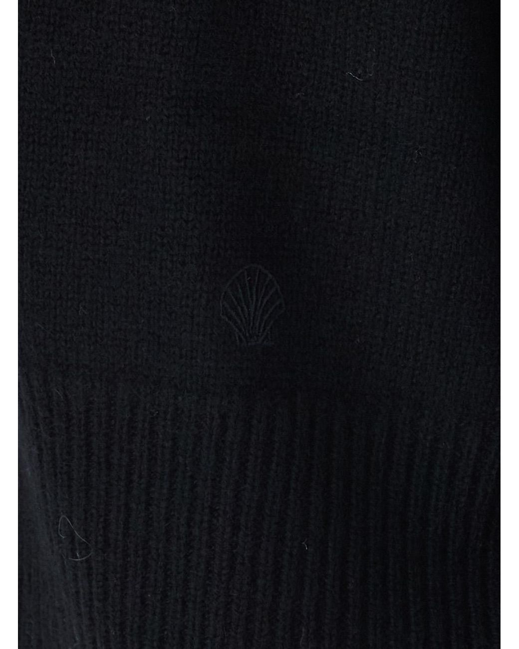 Loulou de Saison Black V-Neck Sweater Anzor Lds Cashmere Tops