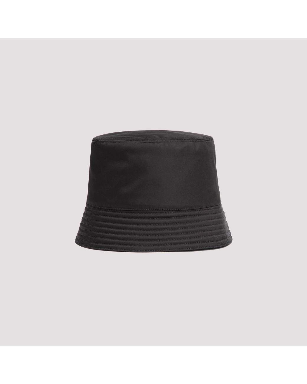 Prada Black Sleek Bucket Hat With Tonal Visor for men