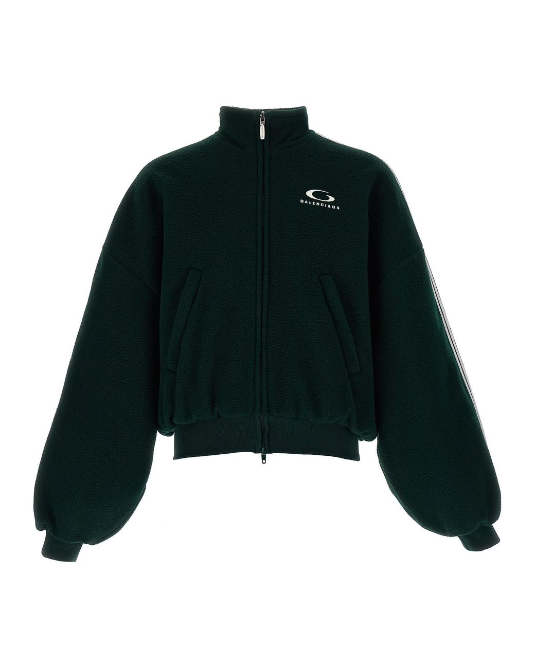 Balenciaga Zip Round Loop Sports Icon Jacket in Black for