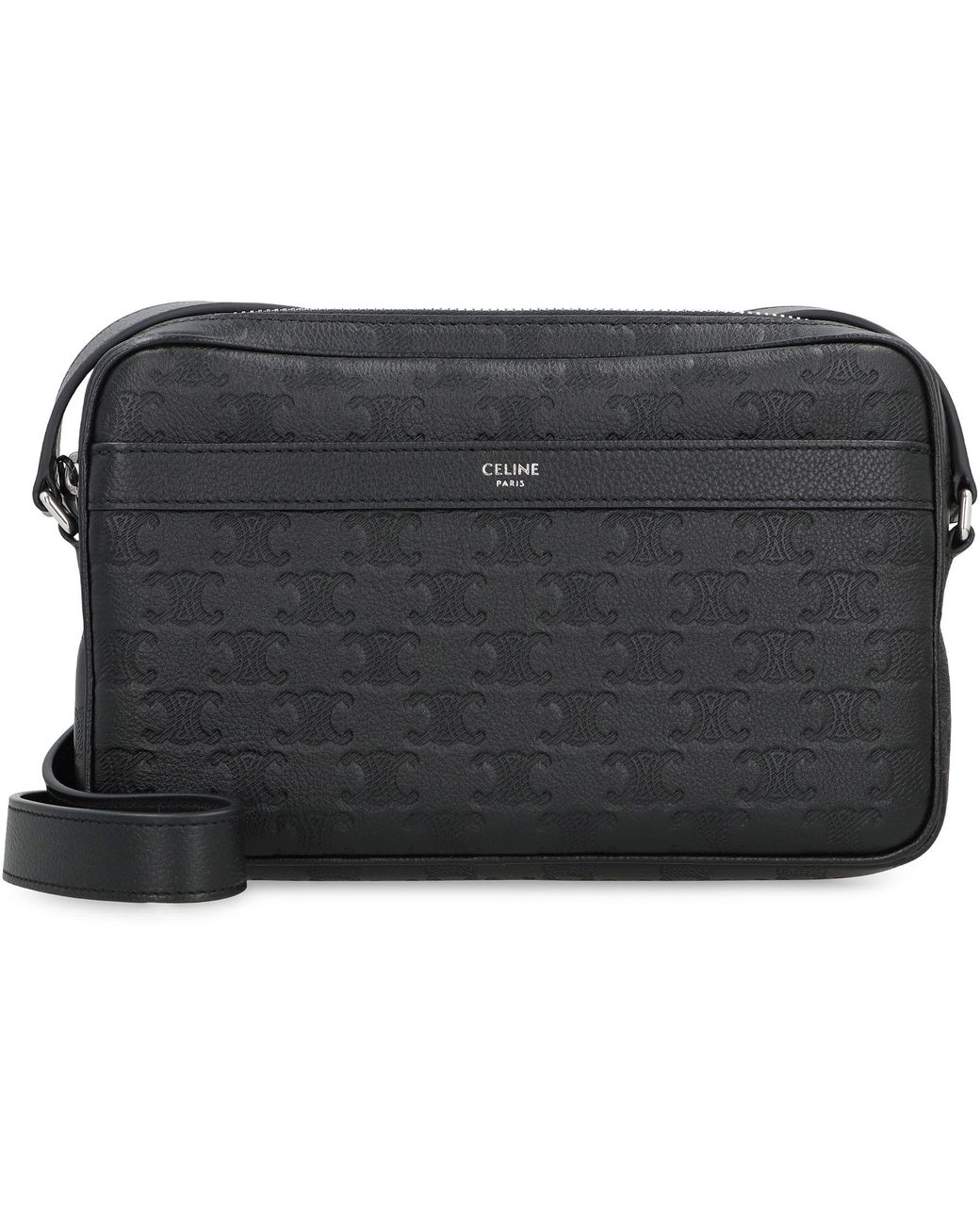 Céline Black Calf Leather Messenger Bag Calfskin for men