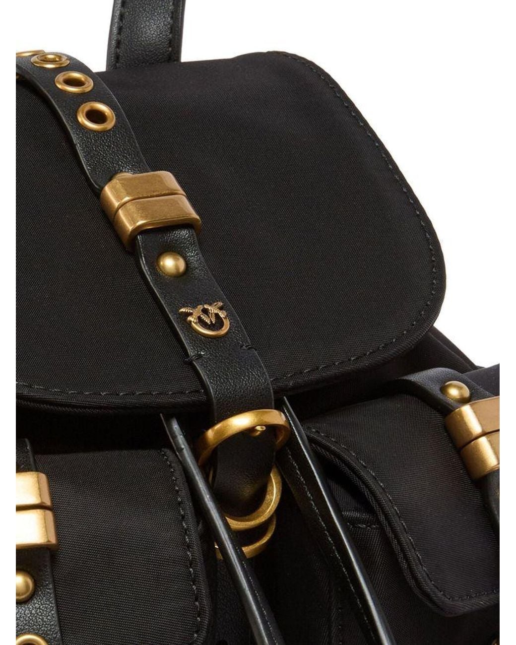 Pinko Black Backpack Polyamide Bags Backpacks
