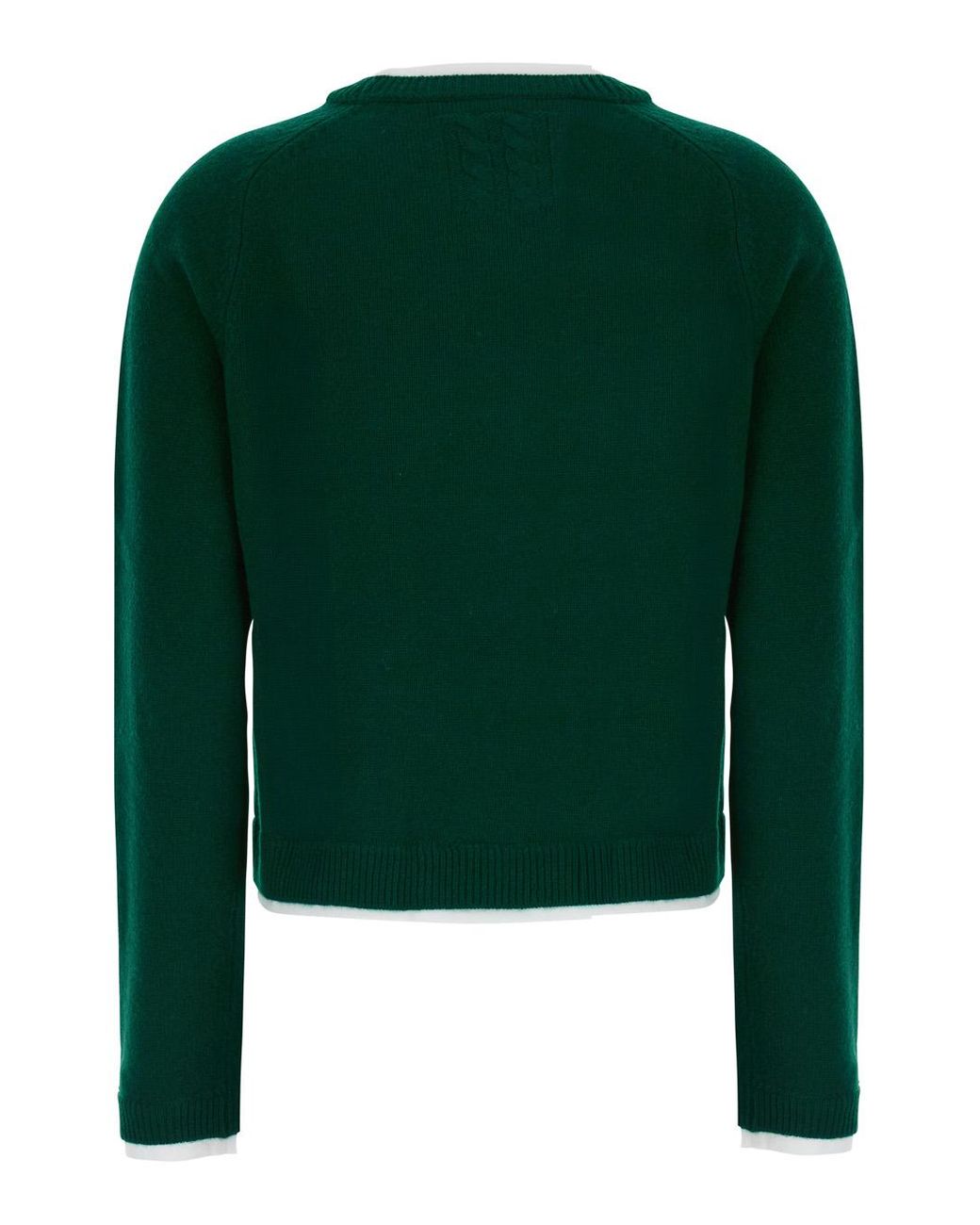 Semicouture Green Knit Top Wool-Cashmere Tops