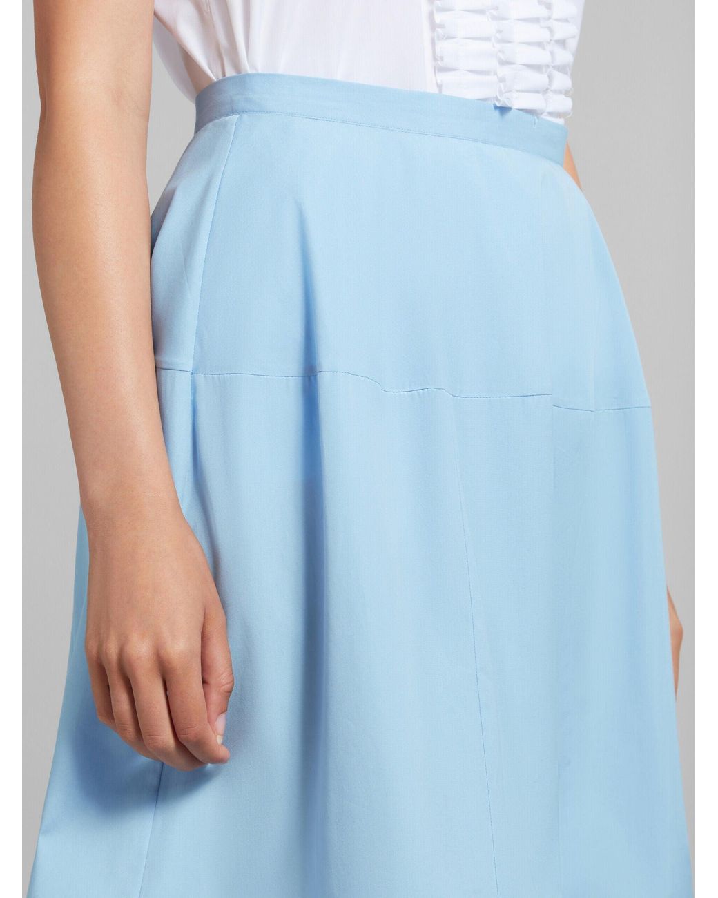 Marni Blue Iris A-Line Skirt