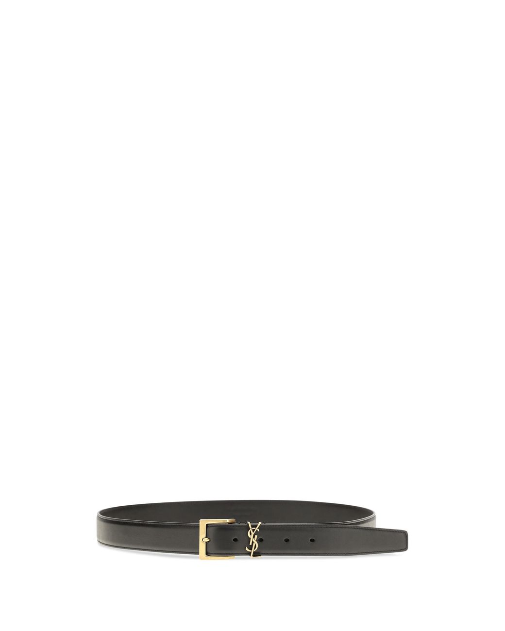 Saint Laurent White Saint Laurent Box Laque Belt for men