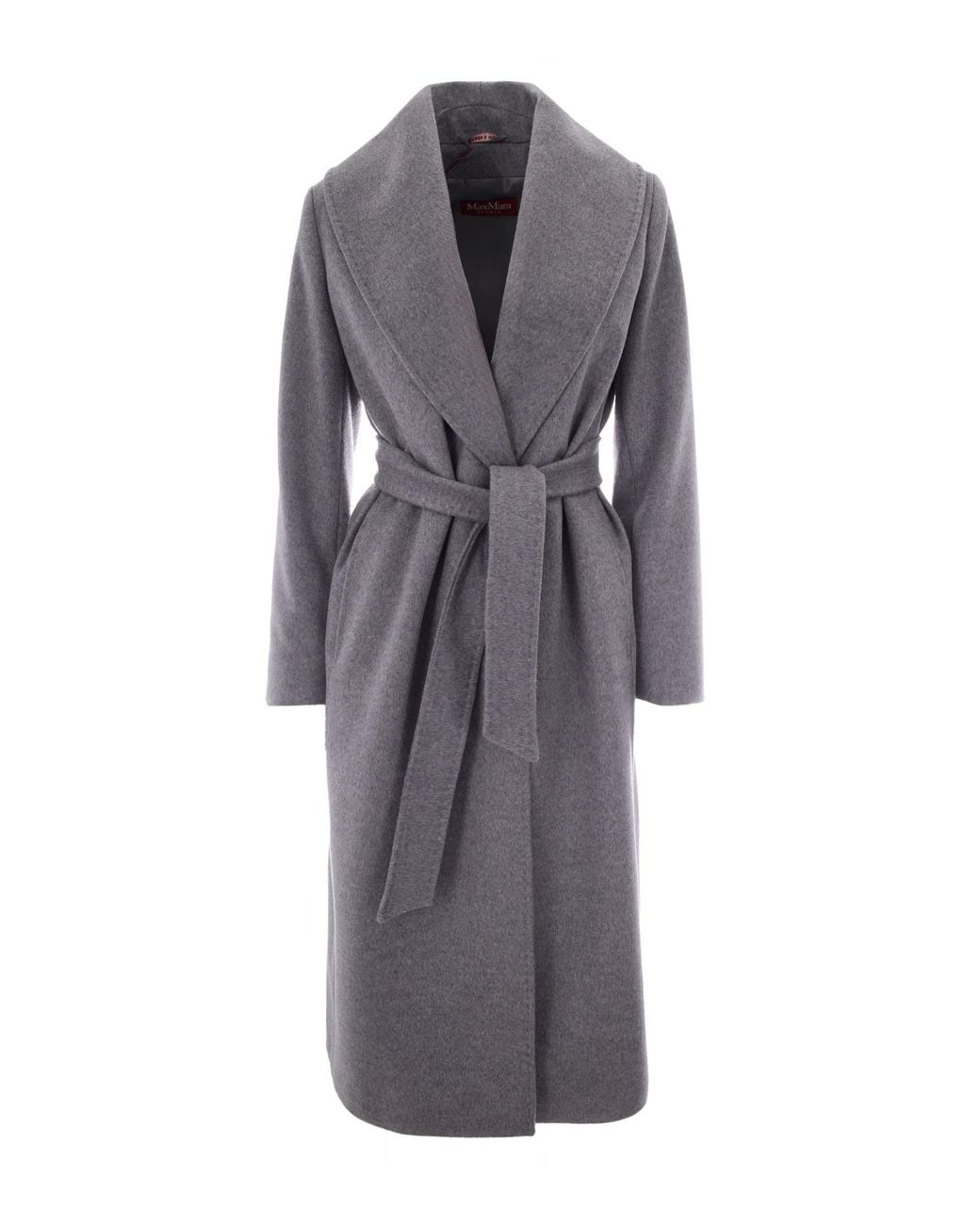 Max Mara Gray Wool Coat Loriana Virgin