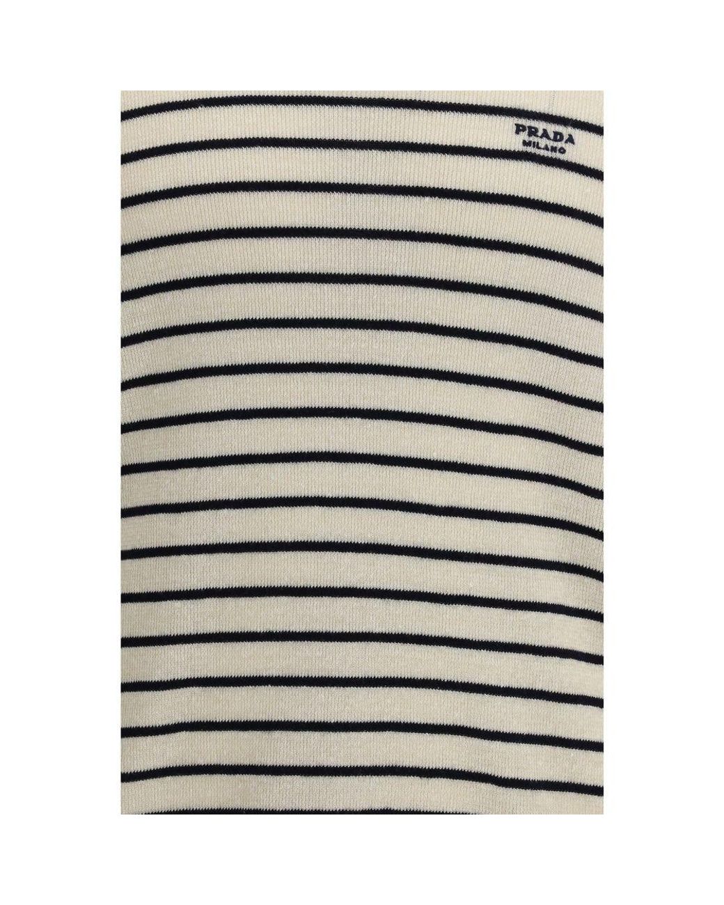 Prada White Wool Oves Aries Sweatshirt Clothing for men