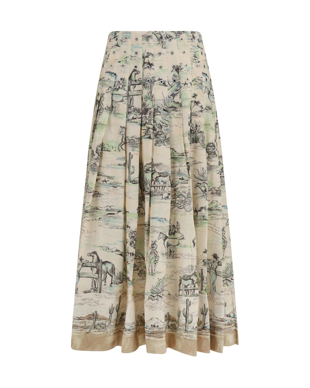 ALÉMAIS Gray Midi Skirt Scout Linen