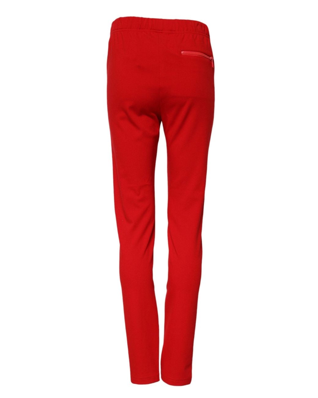Dolce & Gabbana Red Mid Waist Slim Fit Pants