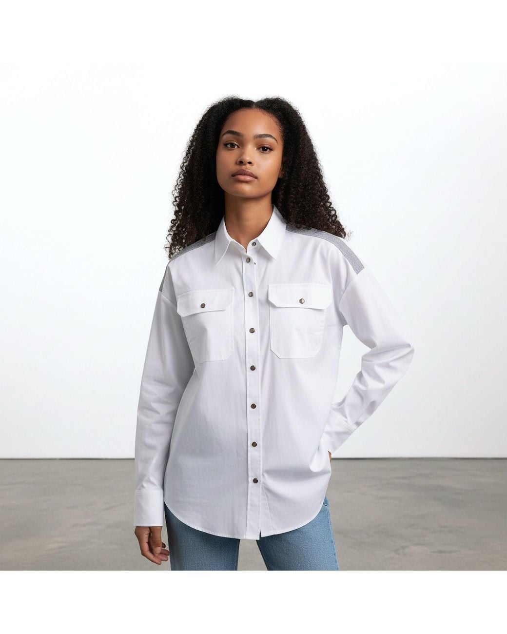 Brunello Cucinelli White Cotton Shirt