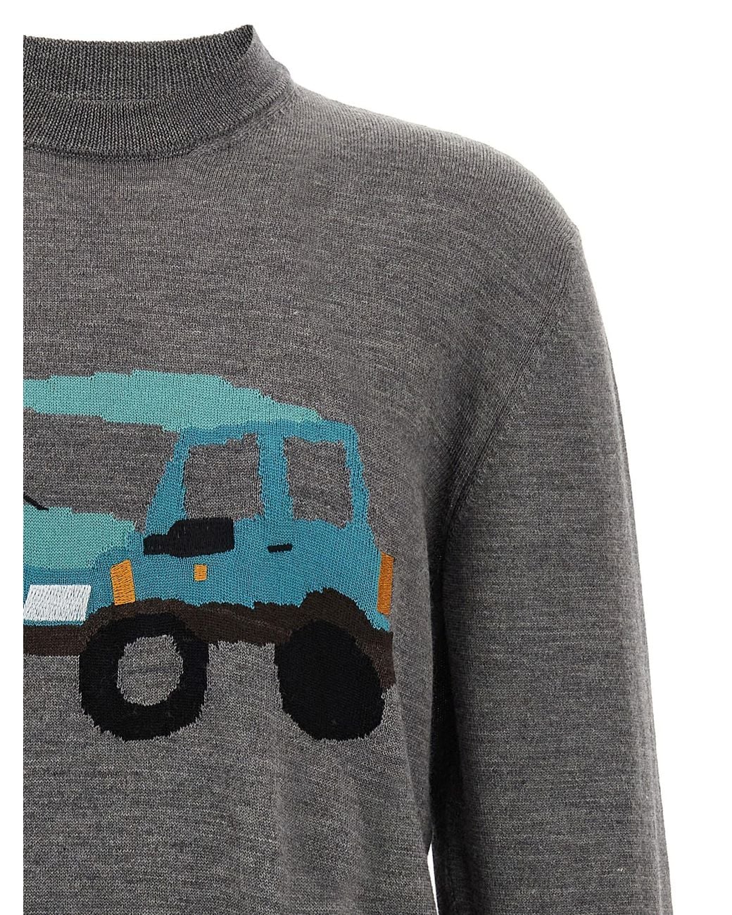 Magliano Gray Pandino Sweater Wool Sweater, Cardigans for men
