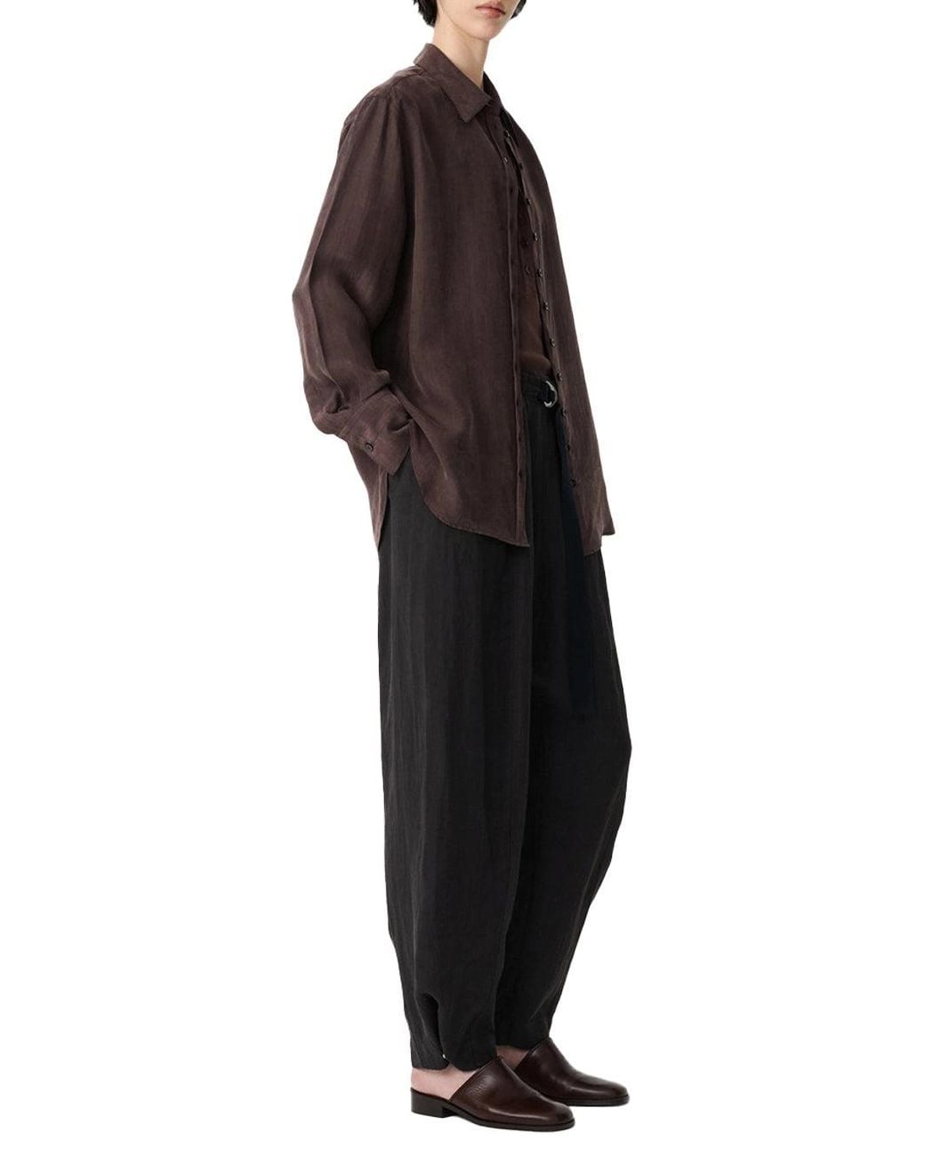Studio Nicholson Brown Torin Shirt Porchini T-Shirts And Polos