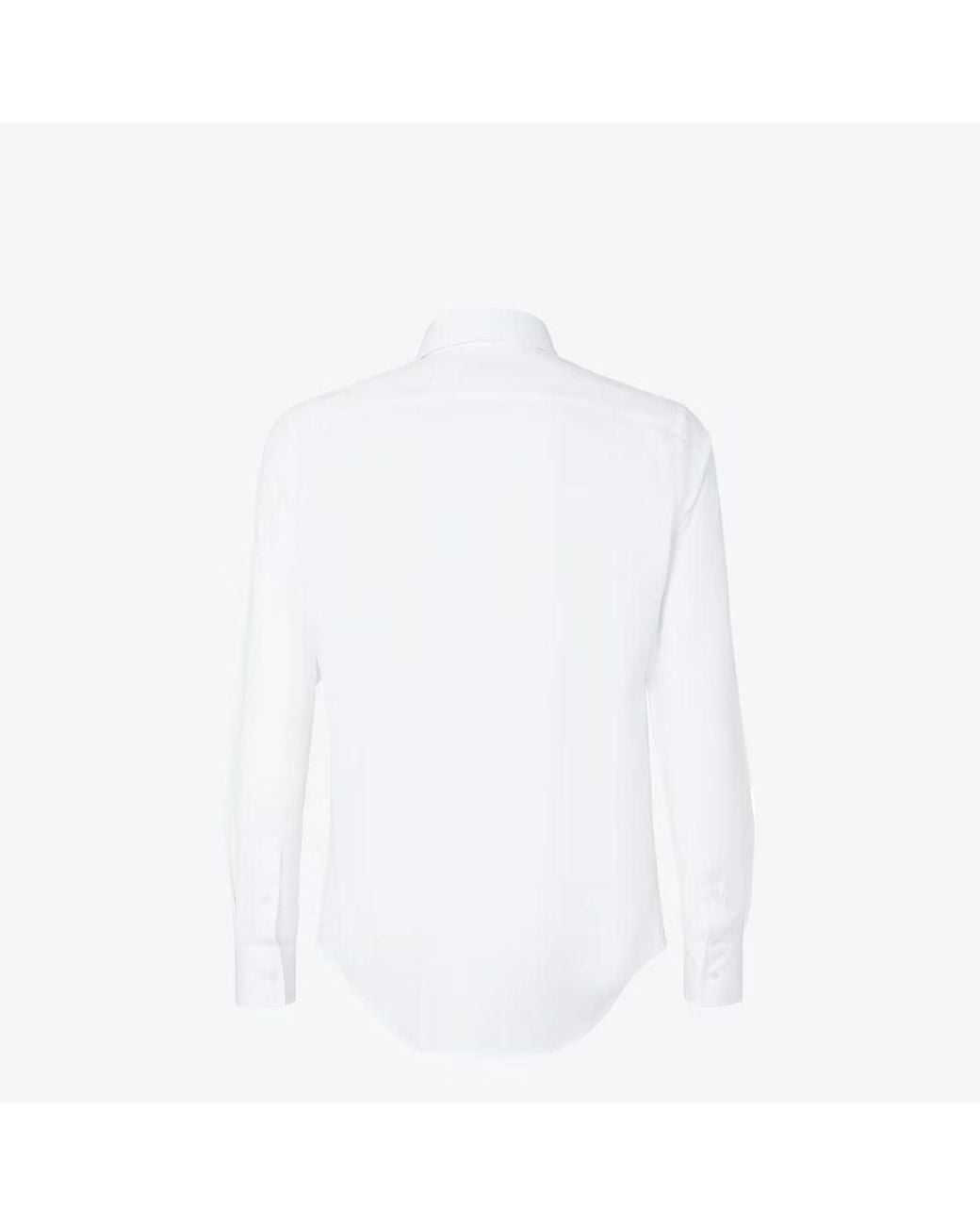 Fendi White Fendi Cotton Poplin Shirt for men