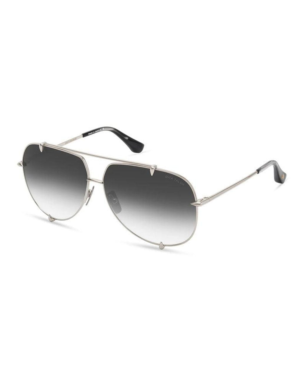 Dita Eyewear Metallic Sunglasses Aviator Full Rim, Frame And To Clear Gradient Lens Talon-23007I for men