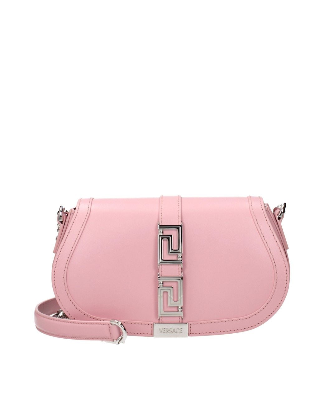 Versace Pink Shoulder Bags Leather