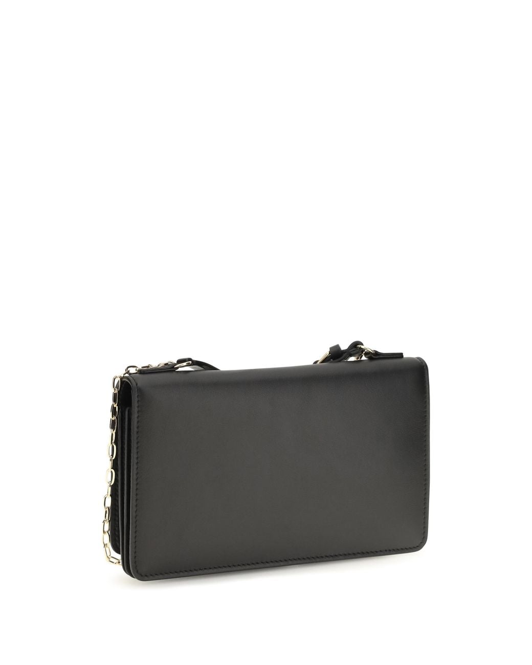 Fendi Black Leather Chain Wallet Peekaboo Calf & Purses
