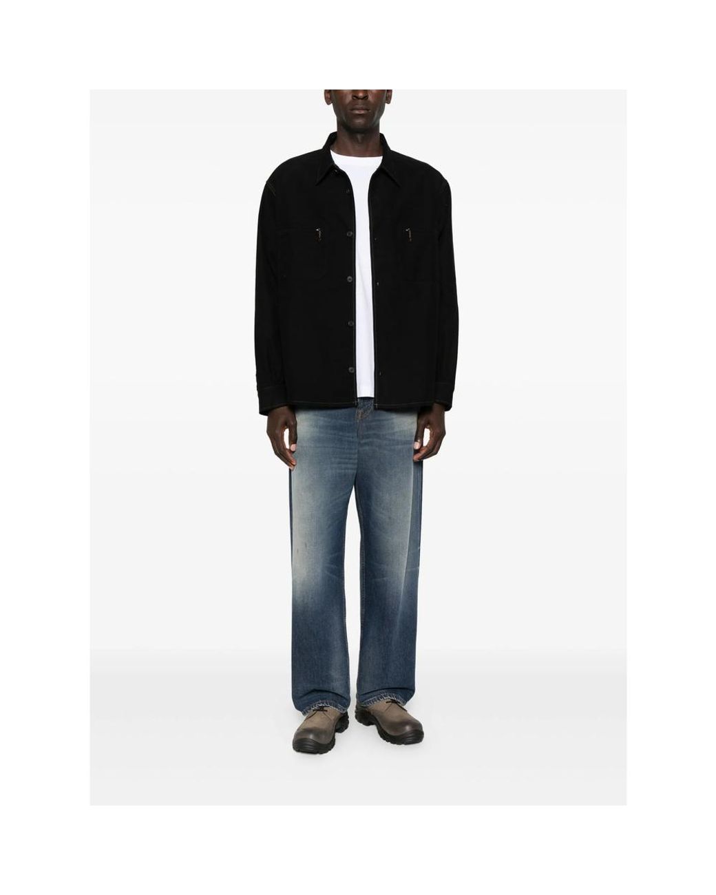 Chimala Black Point-Collar Shirt for men