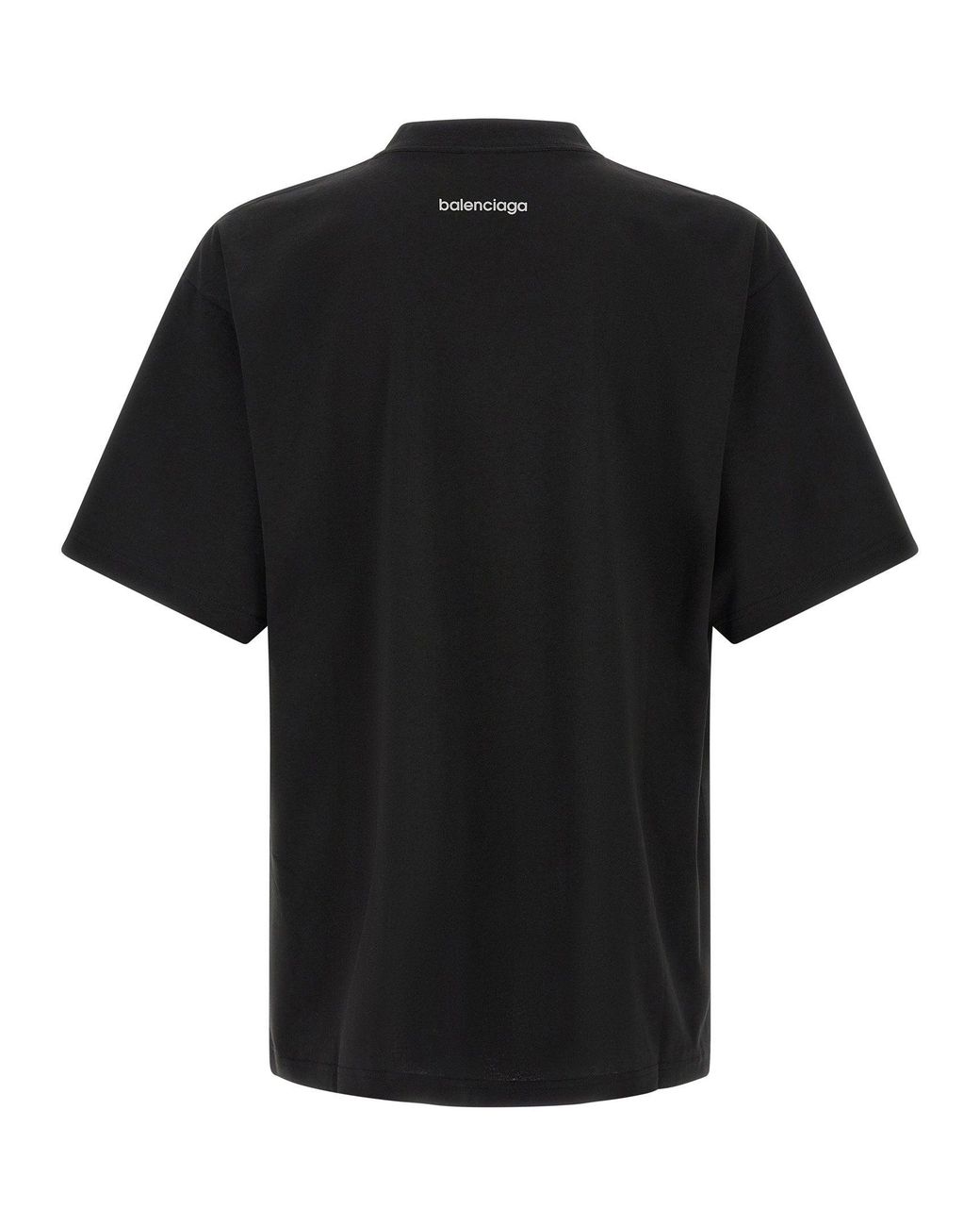 Balenciaga Black Logo-Graphic Cotton Jersey T-Shirt for men