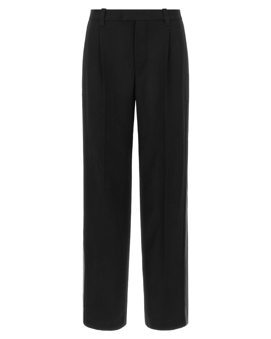 Brunello Cucinelli Black Brunello Cucinelli Pleated Virgin Wool Trousers