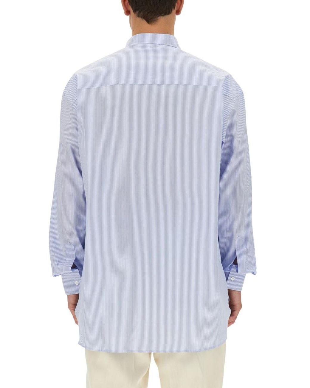 FAMILY FIRST Blue Shirt With Logo Cotton for men