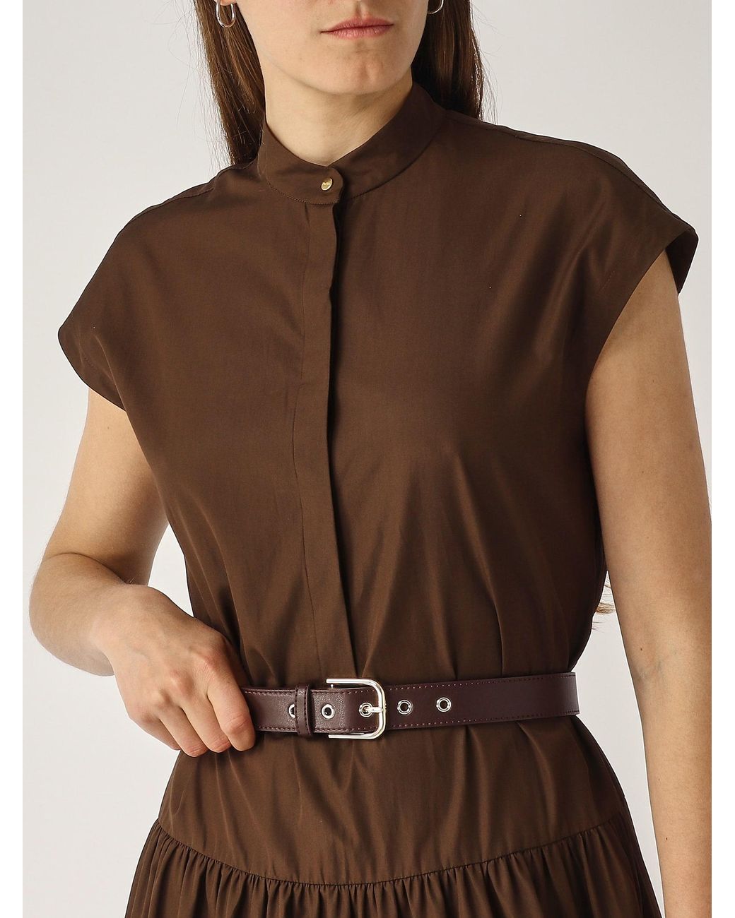 Max Mara Bairo Dress in Brown | Lyst