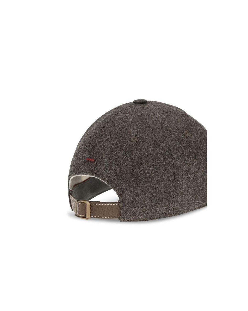 Brunello Cucinelli Brown Wool Oves Aries Cap (Baseball Hat) for men