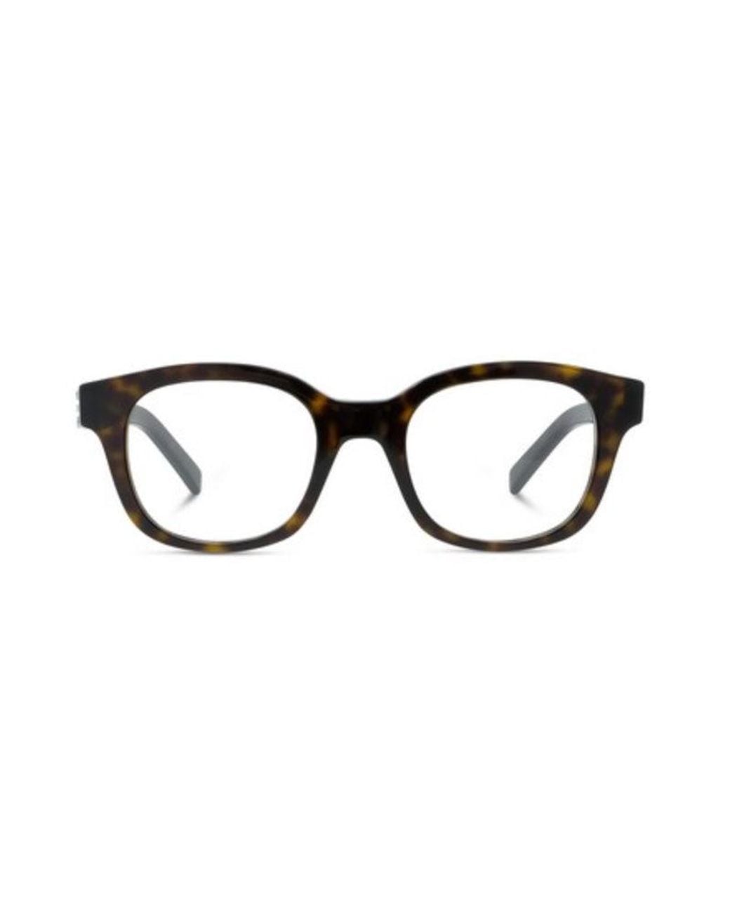 Givenchy Black Eyeglasses Square Full Rim, Havana Frame And Clear Demo Lens Gv50075I052 Sunglasses
