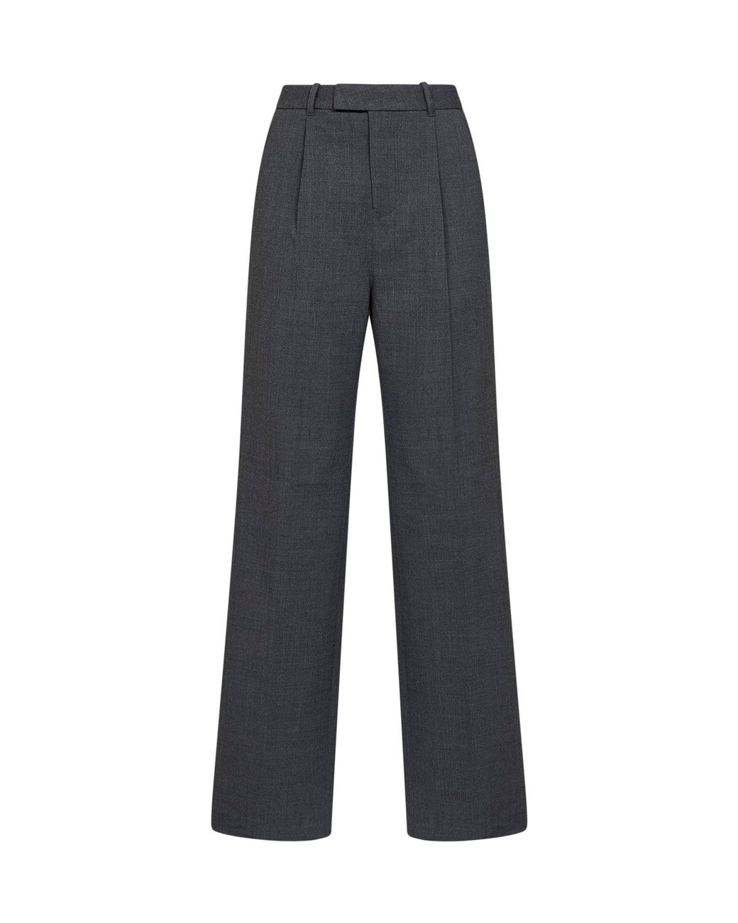 Self-Portrait Blue Stretch Wool-Blend Tailored Trousers