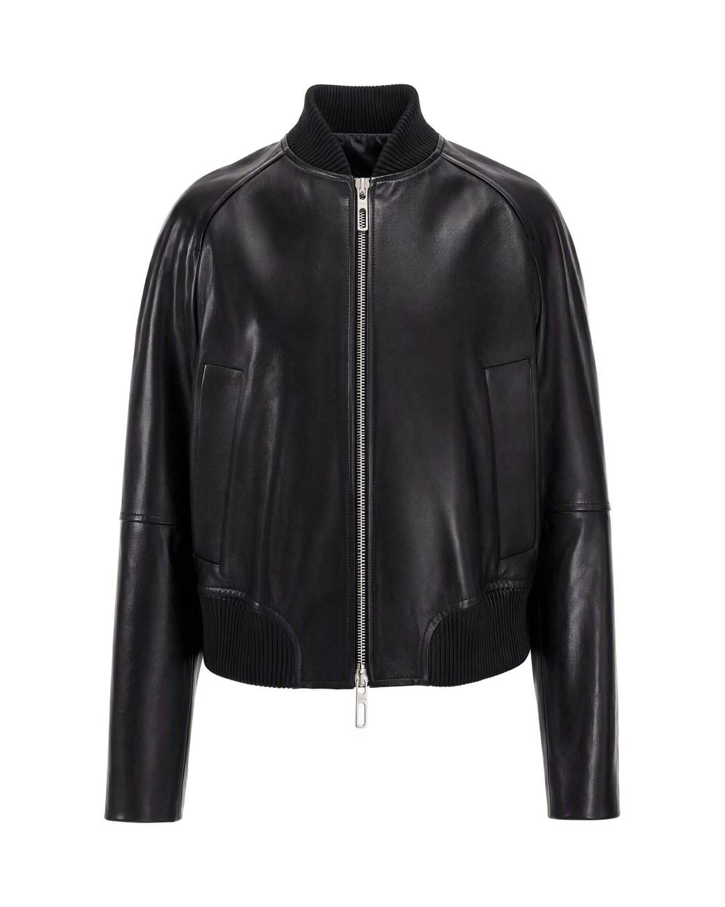 Sportmax Black Solid Mandarin Collar Jacket