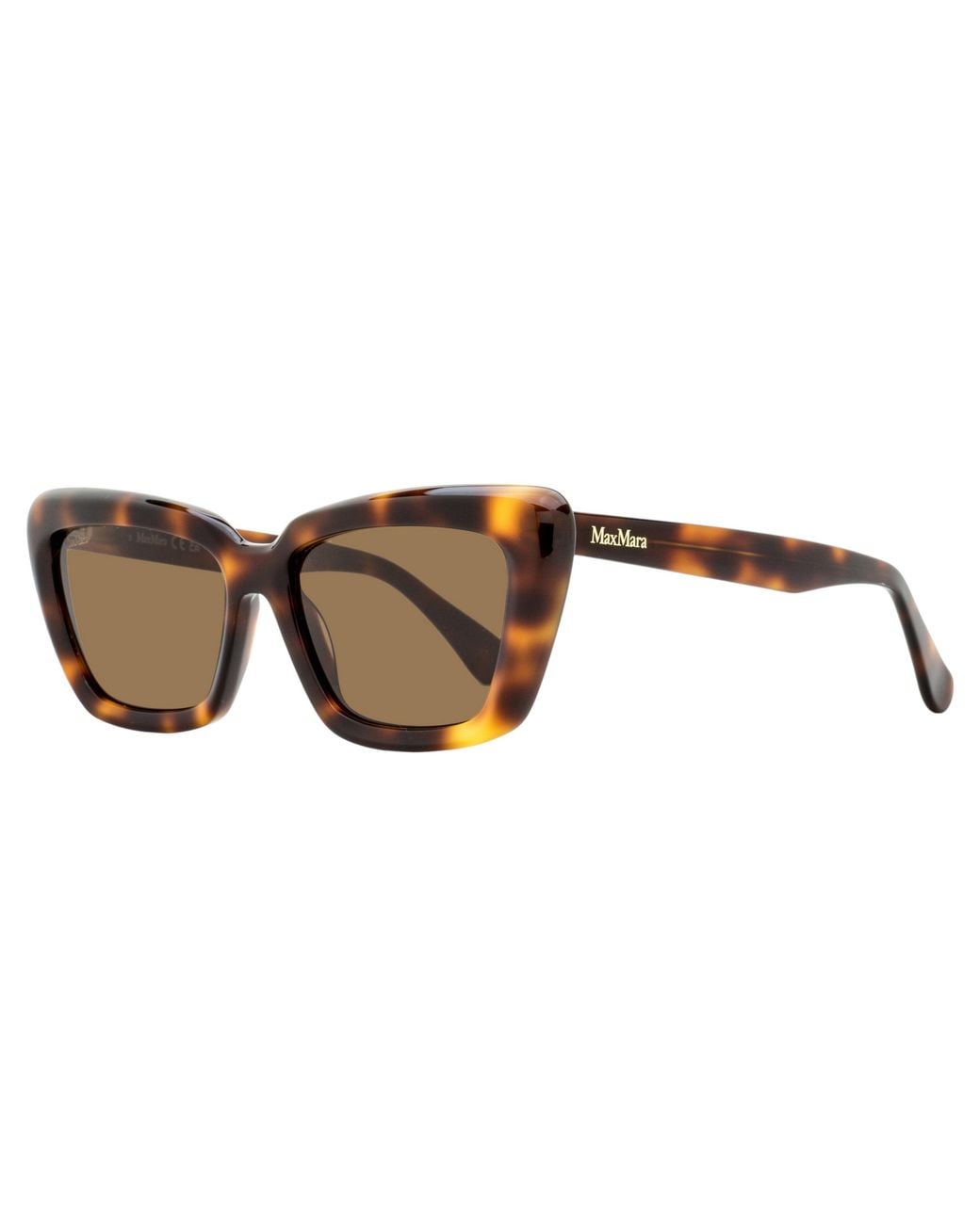 Max Mara Black Max Mara Mm0171 Tapered Rectangular Acetate Sunglasses