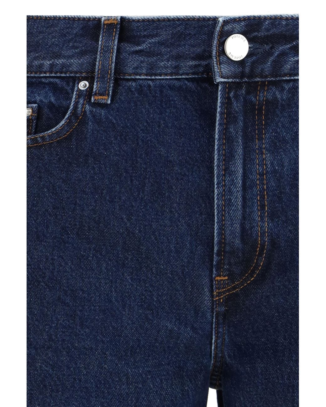 Totême Blue Jeans Low Straight Cotton