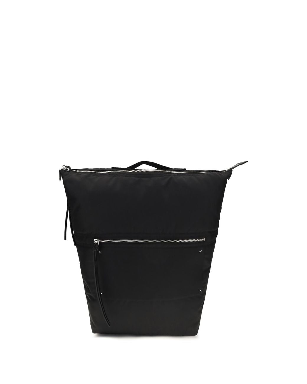 Maison Margiela Black Zip Line Backpack Polyamide Backpacks for men