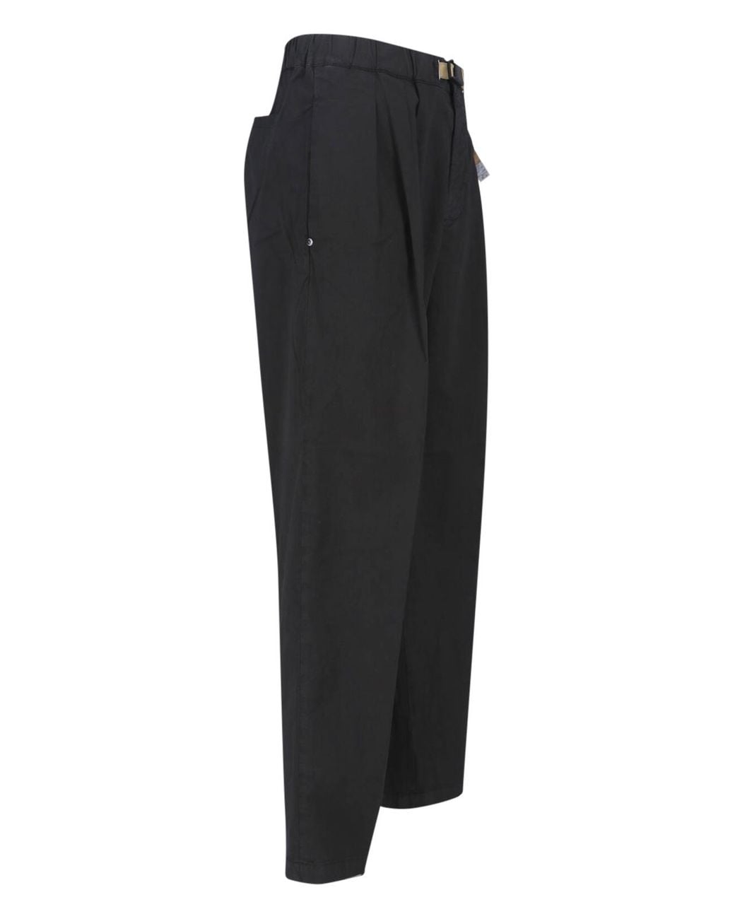 White Sand Black Trousers Lyocell for men