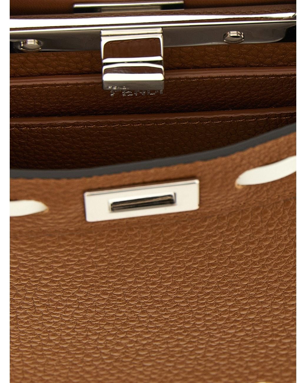 Fendi Brown Fendi Peekaboo Iseeu Top Handle Bag