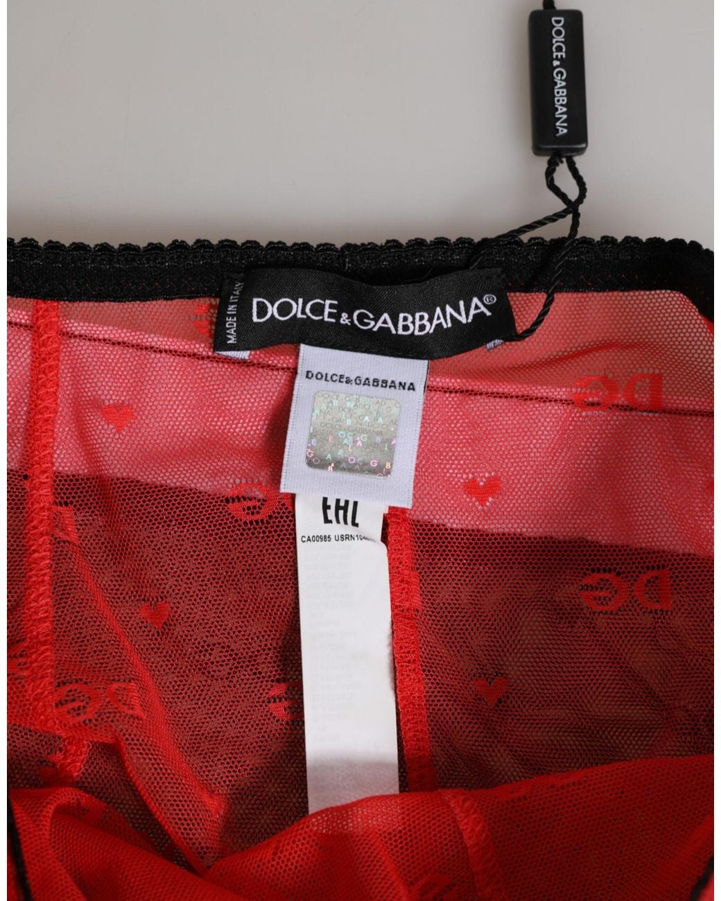Dolce & Gabbana Red Dolce & Gabbana High-Waist Nylon Girdle Bodysuit