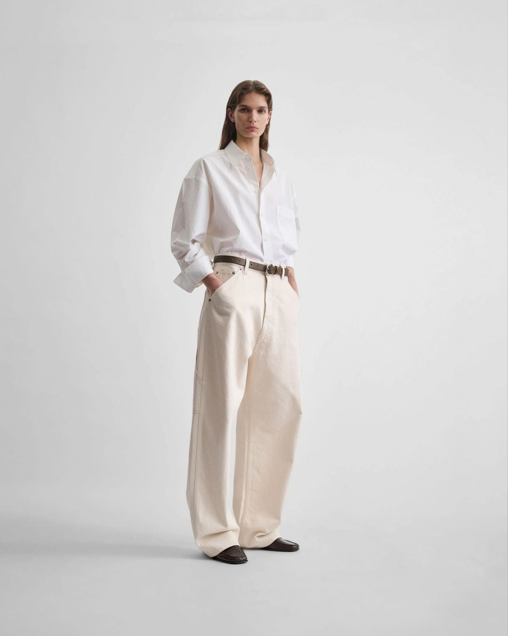 Phoebe Philo White Jeans Carpenter Crème