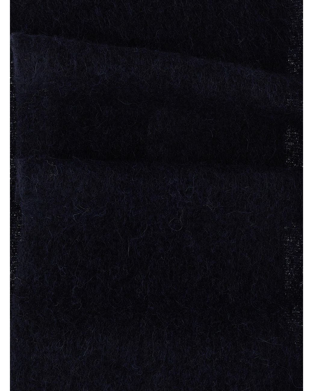 Marni Blue Logo Patch Scarf Alpaca Wool Polyamide Scarves, Foulards for men