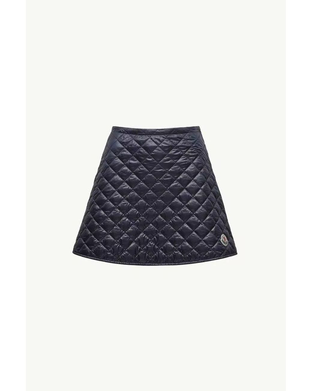 Moncler Blue Moncler Quilted Nylon Skirt