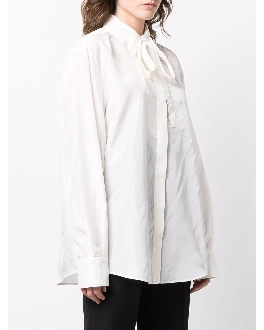 Valentino White Long-Sleeve Button-Fastening Shirt