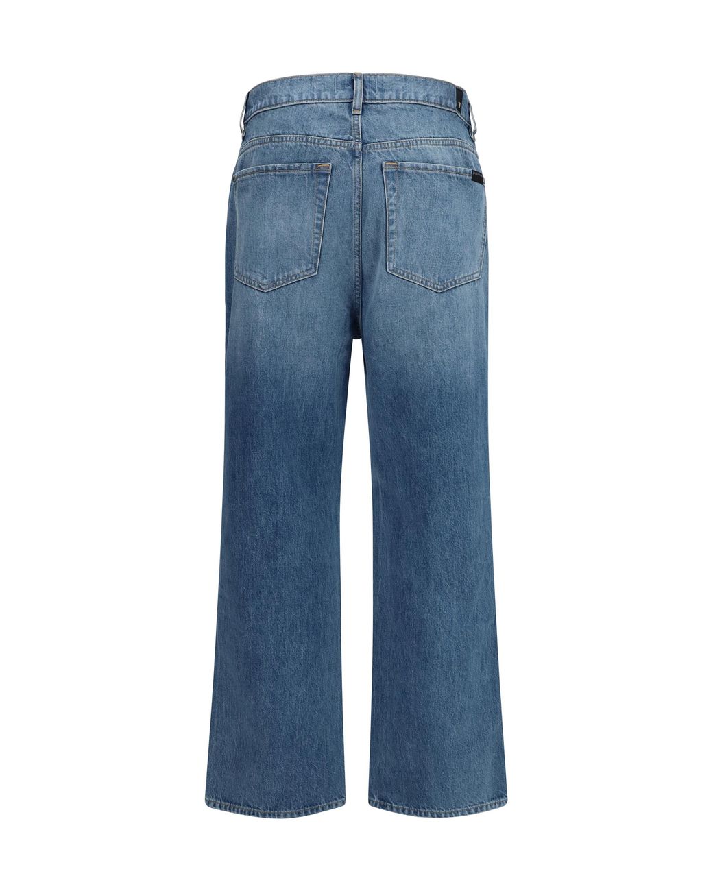 7 For All Mankind Blue Wide-Leg Jeans Cotton for men