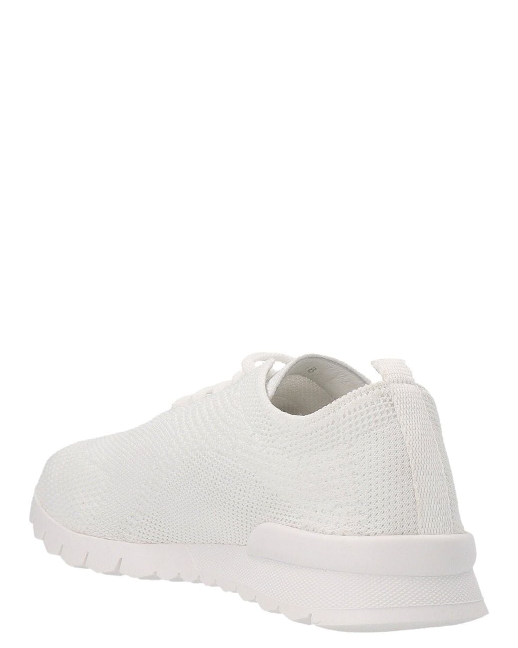 Kiton White Textured Knit Sneaker
