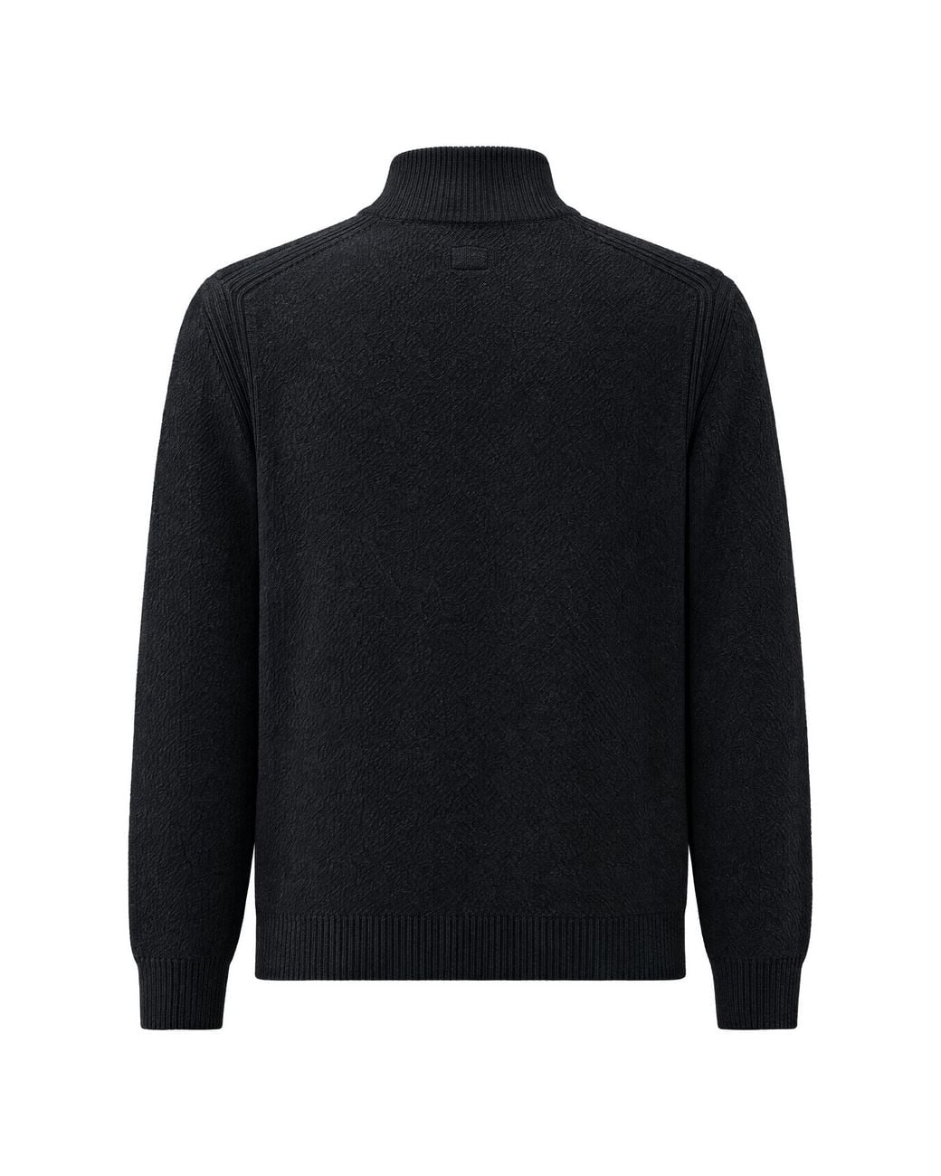 C P Company Blue High-Neck Wool-Blend Sweater Polyamide for men